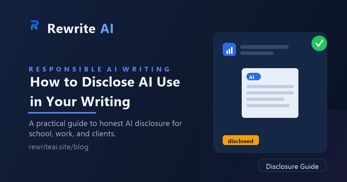 How to Disclose AI Use in Your Writing (School & Workplace Policies)